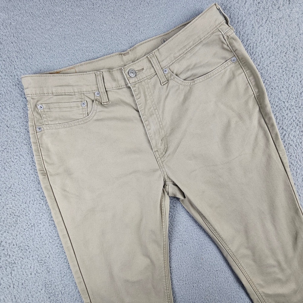 Levi's 541 Athletic Taper Pants Mens 34x30 Tan Khaki Stretch Chino 18181-0532